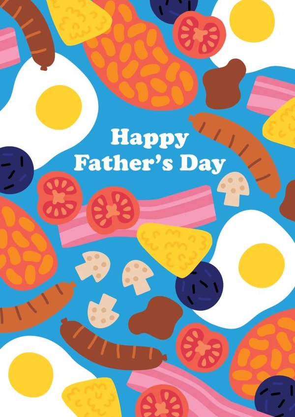 Cool Father's Day Card - Full English Breakfast Card created by Studio Boketto