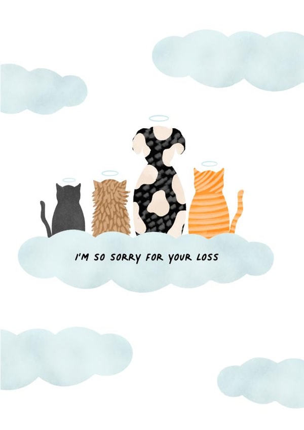Cute Sympathy Card - Pet Loss created by Mare Marren