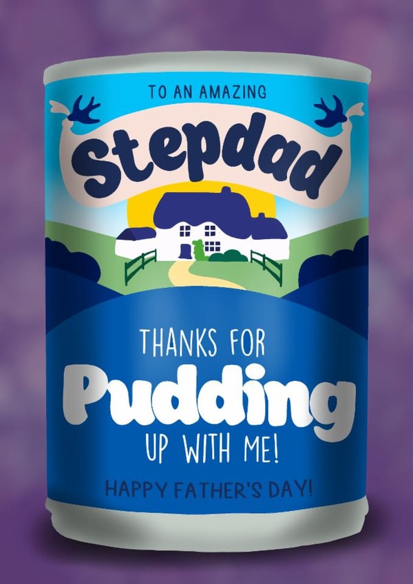Cute and Funny Father’s Day Card - Stepdad - Food Pun - Rice Pudding created by I Draw Stuff 