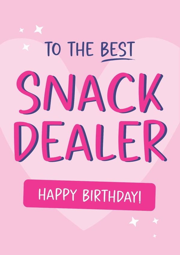 Funny Pun Birthday Card - For Mum - From the Kids - Best Snack Dealer created by Tiger Feet Creations