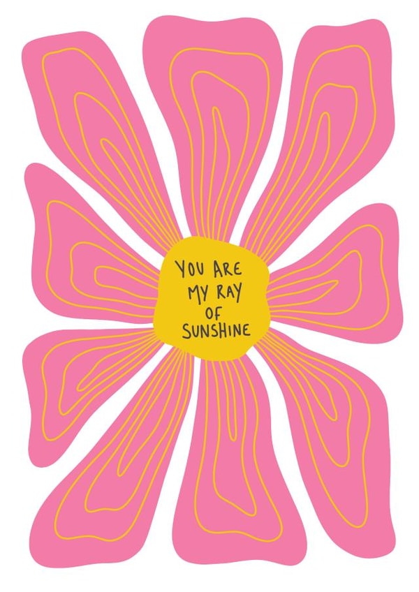 Cute Friendship Card - You Are My Ray of Sunshine created by Studio Sage UK