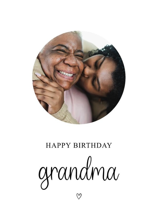 Classic Birthday Photo Card - For Grandma created by Kalm Lettering