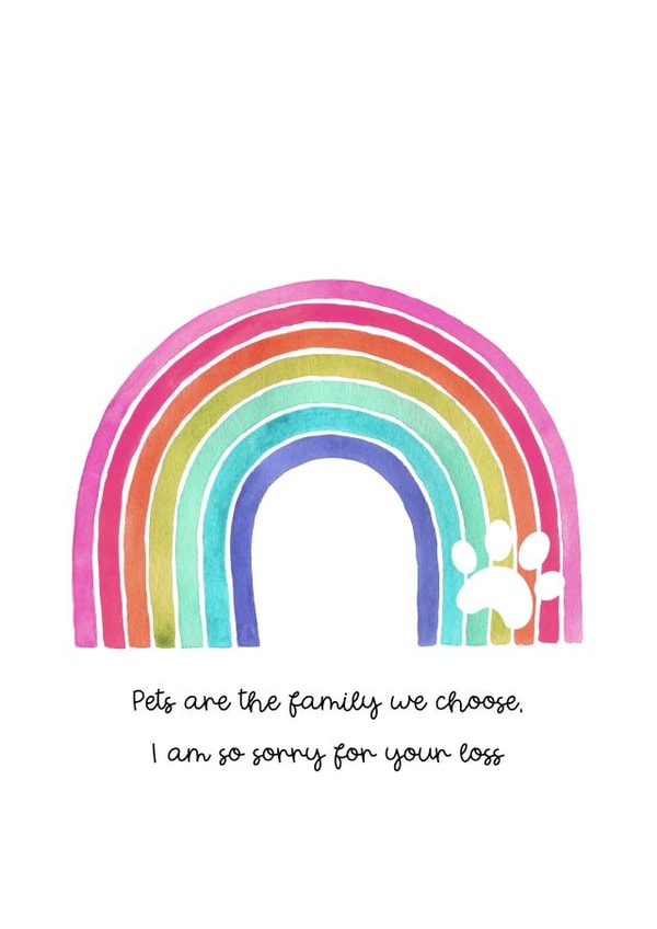 Lost Pet Sympathy Card - Rainbow Bridge created by The Marmalade Cat