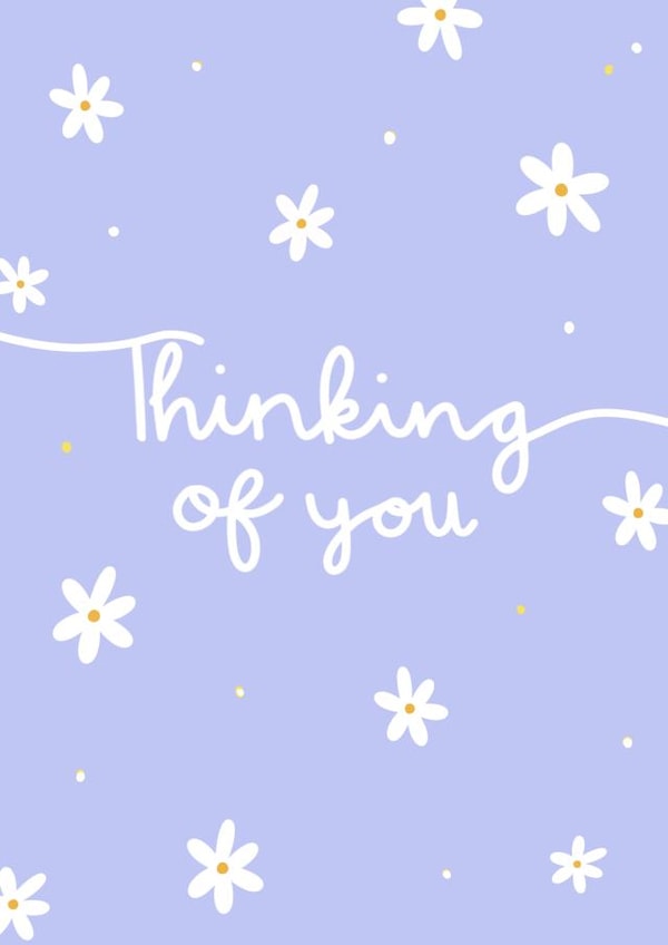 Pretty Thinking of you card - Daisy flowers - For friends and family created by Hayley Warhurst Design