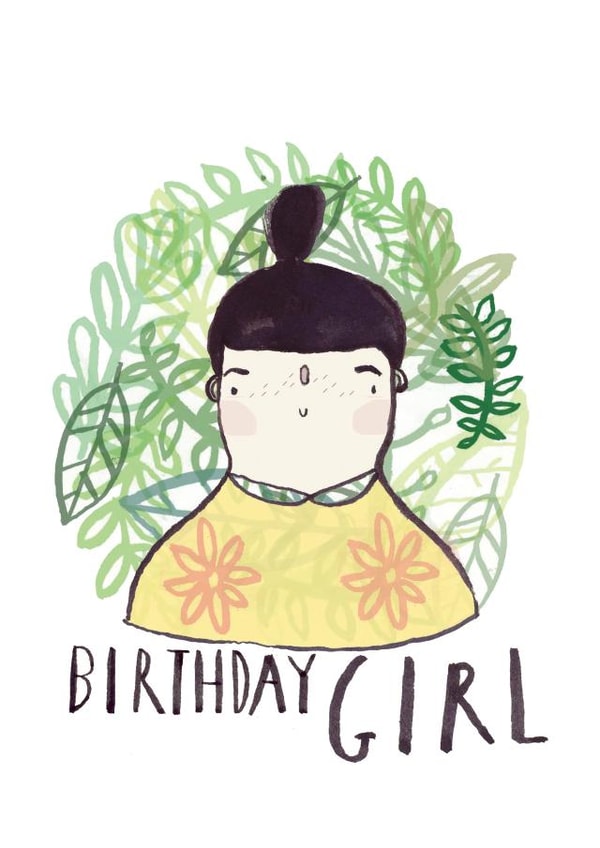 Cute Birthday Card - For Her - Plants created by Emily Knight