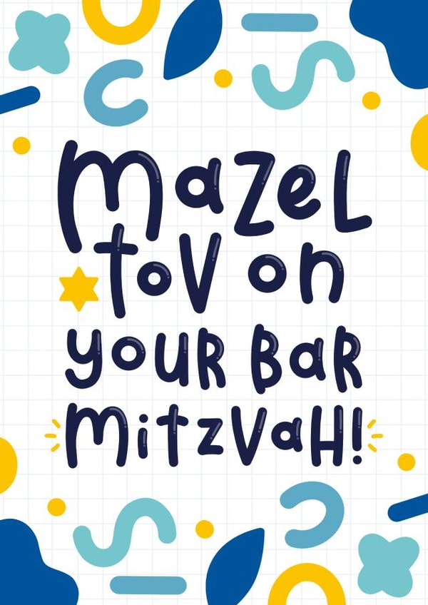 Bar Mitzvah Card - Mazel Tov created by Joanne Hawker