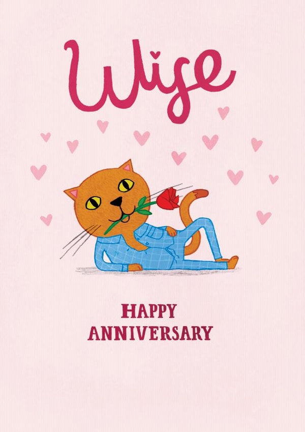 Cute Anniversary Card - For Wife - Sexy Cat | thortful