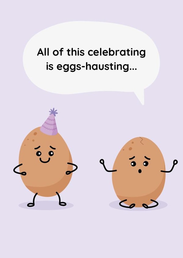 Cute Funny Easter Egg Celebration Card for Friends and Family created by Printabelle Co.