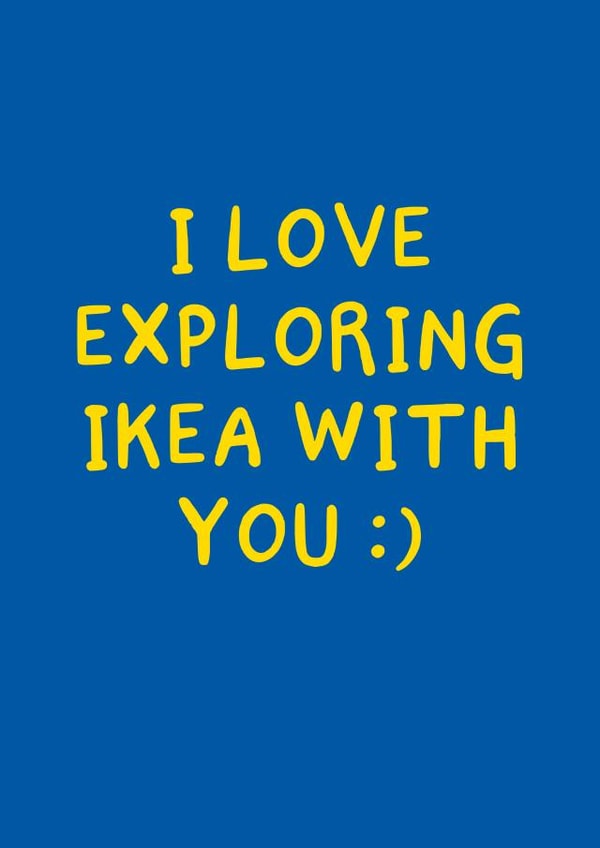 Cute Anniversary Card - Love Exploring IKEA with You created by Becky Alice