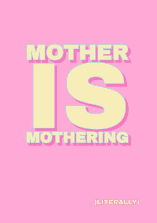 Funny New Baby Card - Mother is Mothering - Trending Card for New Mum created by IOH PRINTS