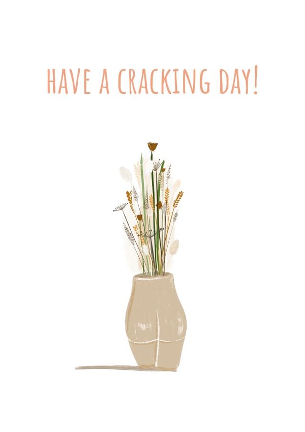 Punny butt vase dried flowers for sister, friend, mum and aunt or plant lover created by Mayah Wetherell