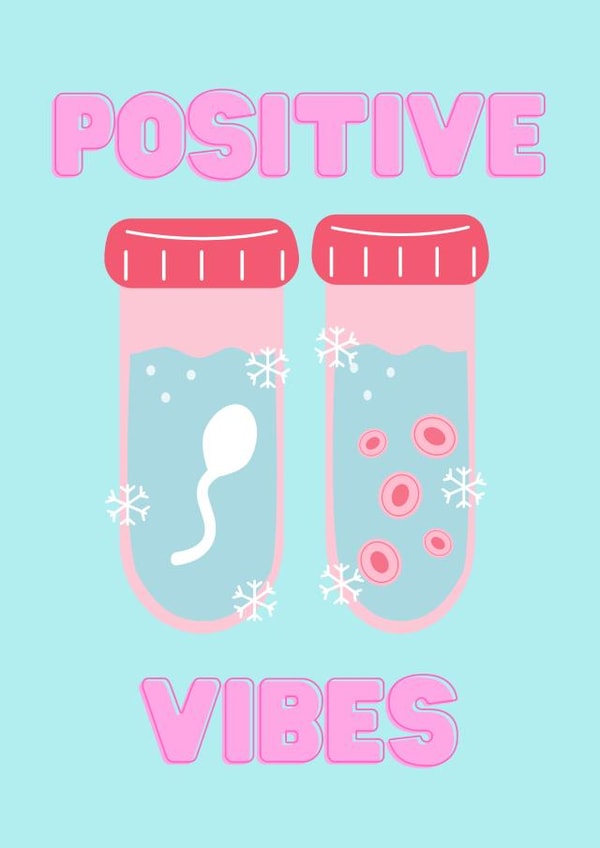 Good Luck IVF Card - Positive Vibes created by Georgia