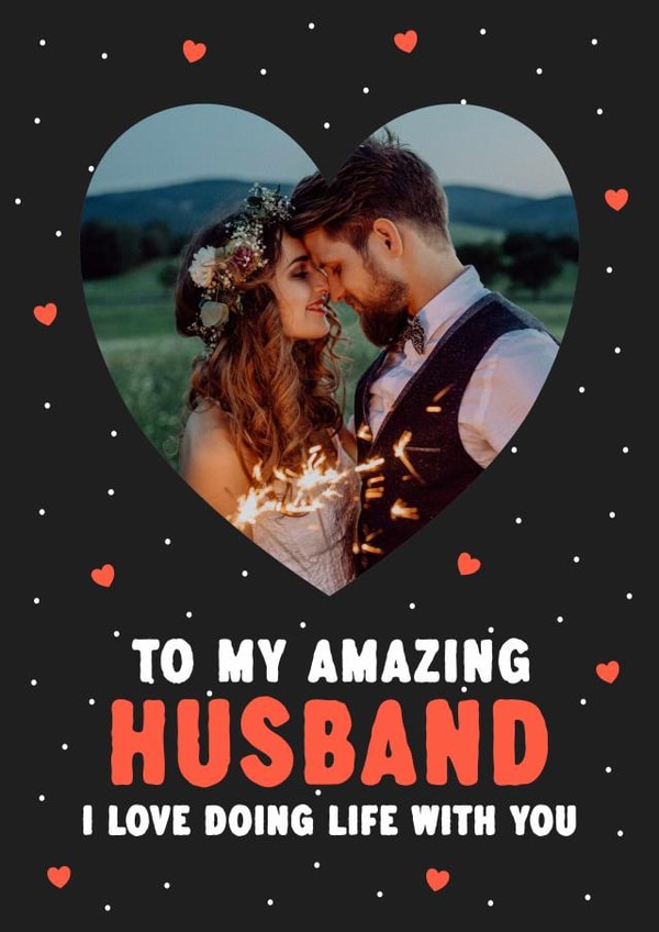 Romantic Anniversary Photo Card - For Husband created by @hollielonglanddesigns