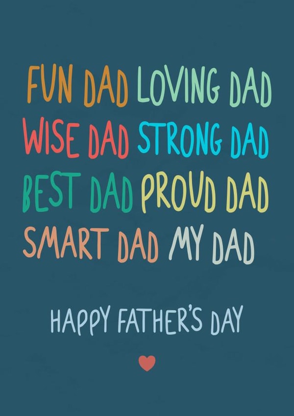 Cute Father's Day Card - Best Dad - Meaningful Card - From The Kids created by @hollielonglanddesigns