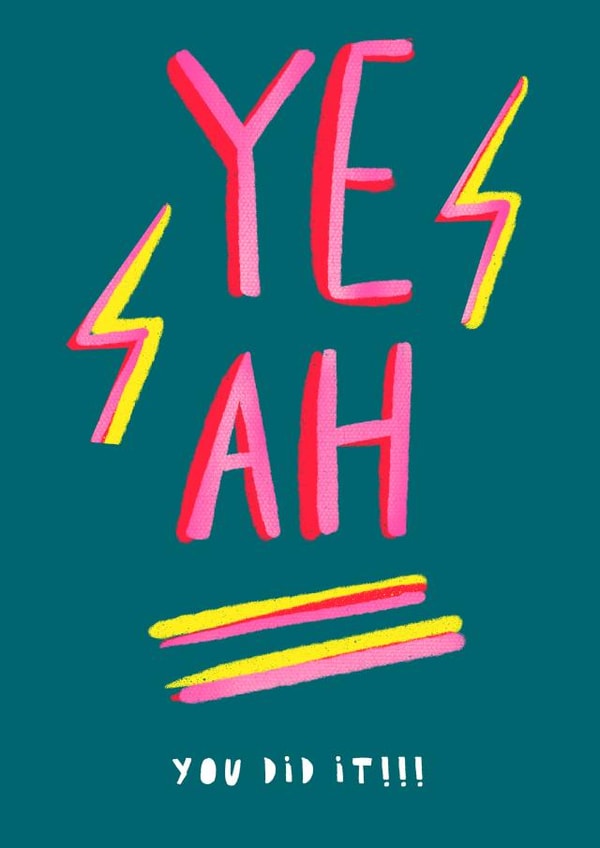 Modern Congratulations Card - YEAH You did it!!! created by Rosie & Radish
