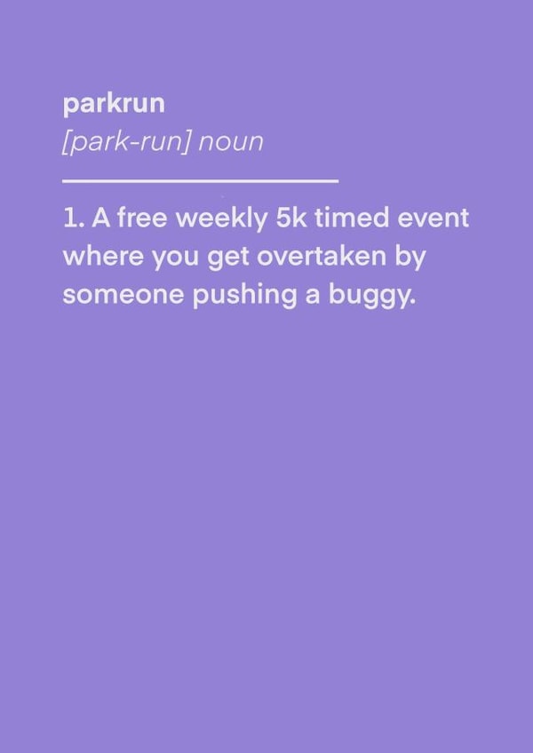 Funny Parkrun Card - 5K created by Two Three Five Design