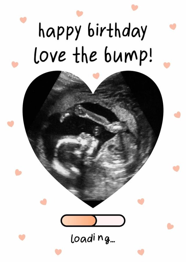 Cute Birthday Photo Card - From the Bump created by @hollielonglanddesigns