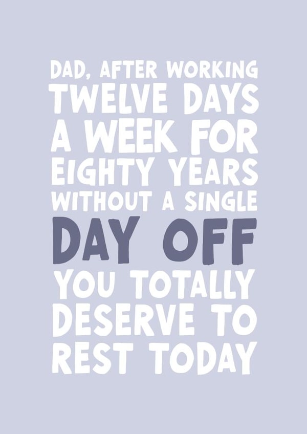 Cheeky Father's Day Card - A Day Off for Dad! created by Forever Blessed