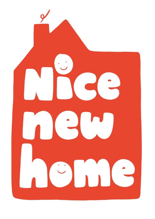 Cute contemporary nice new home card for the new homeowner created by Paula Hirst