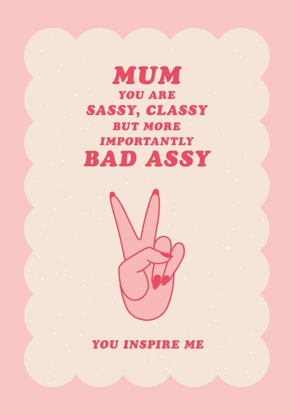 Positively Cool Birthday Card - For Mum - You Inspire Me created by Pig + Plums