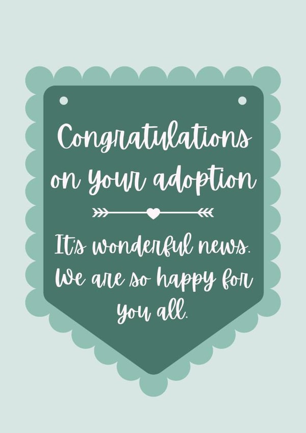 Cute Congratulations Card - Adoption - Supportive Sentiment created by Becky Grainger
