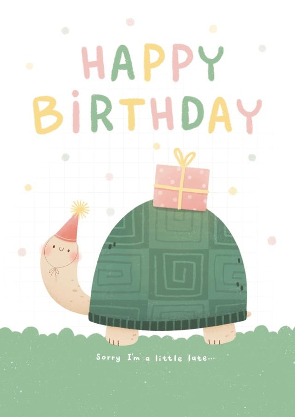 Cute Birthday Card - Belated - For Kids created by The Corner House Crafts