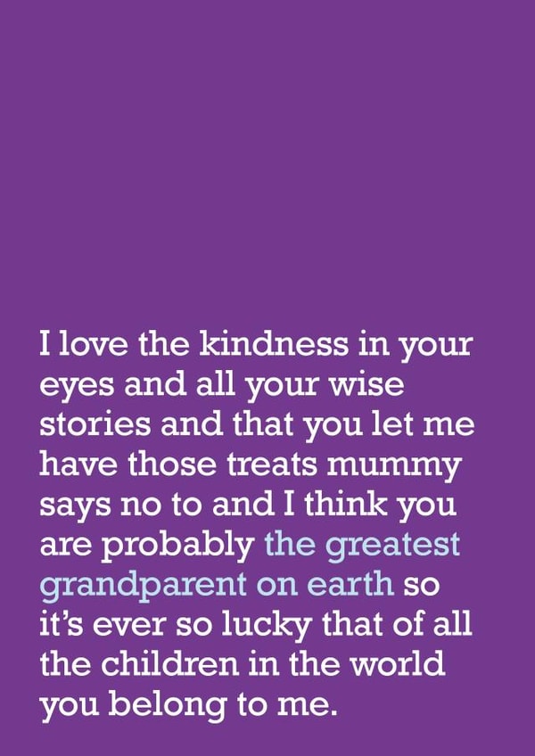 Cute Birthday Card - for Grandparents - Sentimental created by The Right Lines