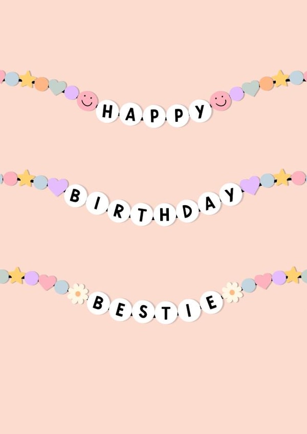 Cute Birthday Card - For Friend - Friendship Bracelet created by Ohh Clementine