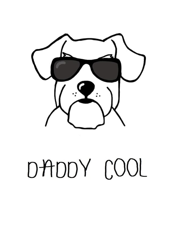 Daddy Cool Dog Father's Day created by Punderdog