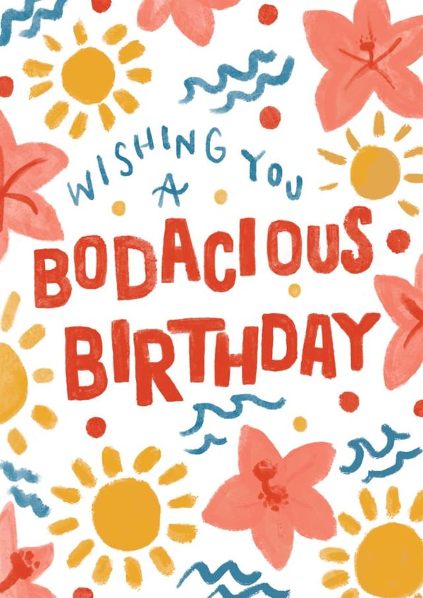 Cute Birthday Card - Summery Beach Bodacious created by Jade Fisher