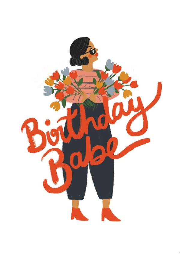Pretty Birthday Card - For Her - Birthday Babe created by Jade Fisher