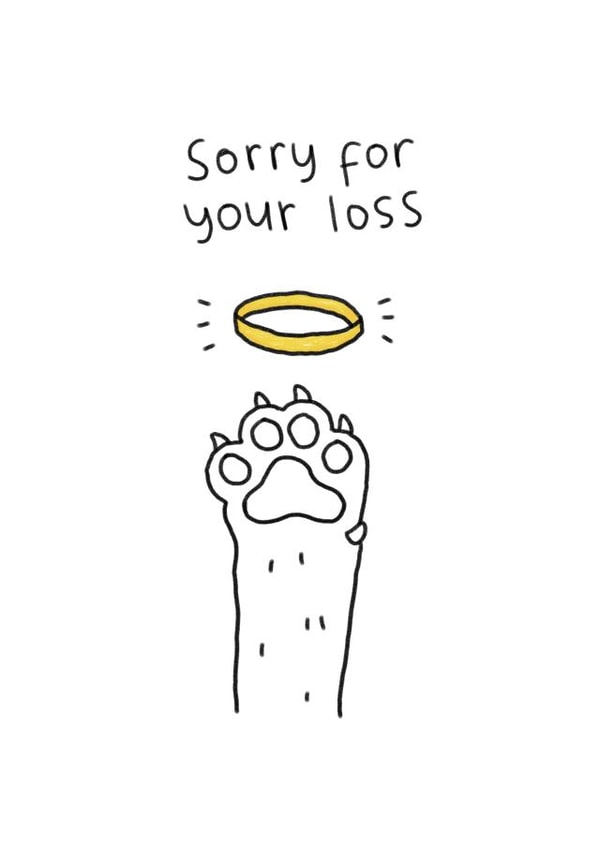 Heartfelt Sympathy Card - Pet Dog Loss Condolences - Sorry For Your Loss created by The Playful Indian