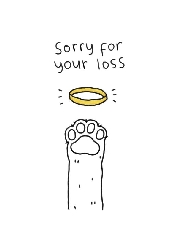 Heartfelt Sympathy Card - Pet Cat - Pet Loss created by The Playful Indian