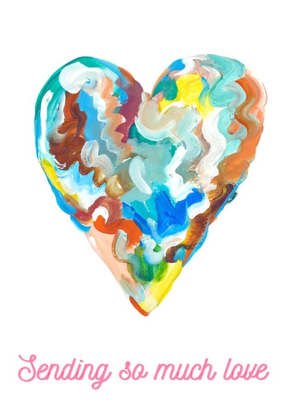 With sympathy, encouragement or support for someone you love. created by Alicia Foulds