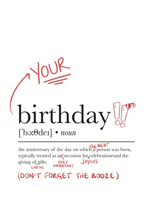 Doodle Funny Birthday Card - YOUR Birthday - Scribble Card created by milclark.creative