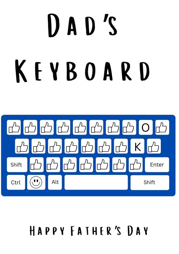 Dad's Keyboard - Funny Father's day card created by By Special Invitation 