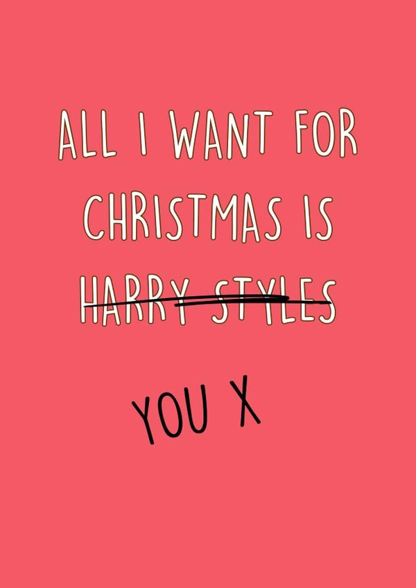 Funny Harry Styles Christmas Card - For Partner Boyfriend - One Direction created by Delicate Point of View