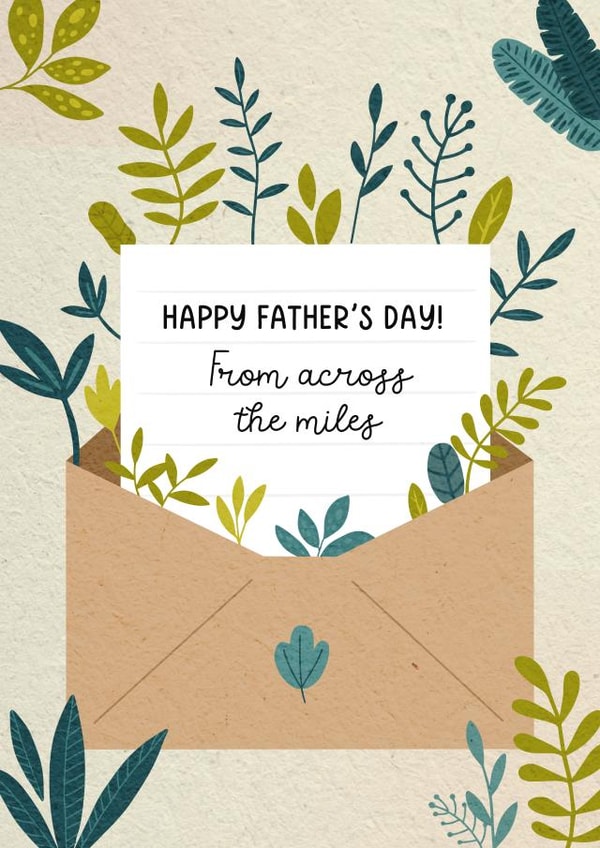Cute Father's Day Card - Across the Miles - Envelope created by Evie Garnett Designs