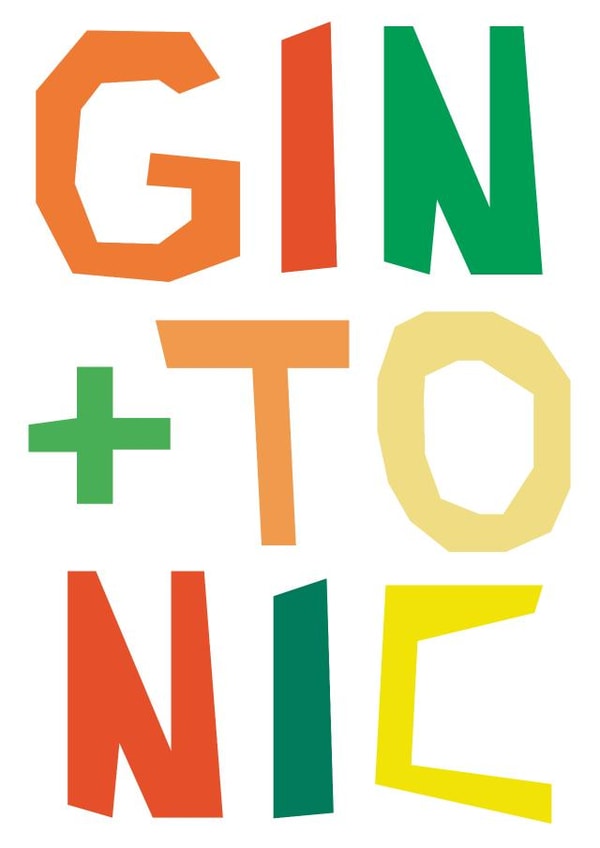 Bold Birthday Card - Gin & Tonic created by Really Friendly Prints