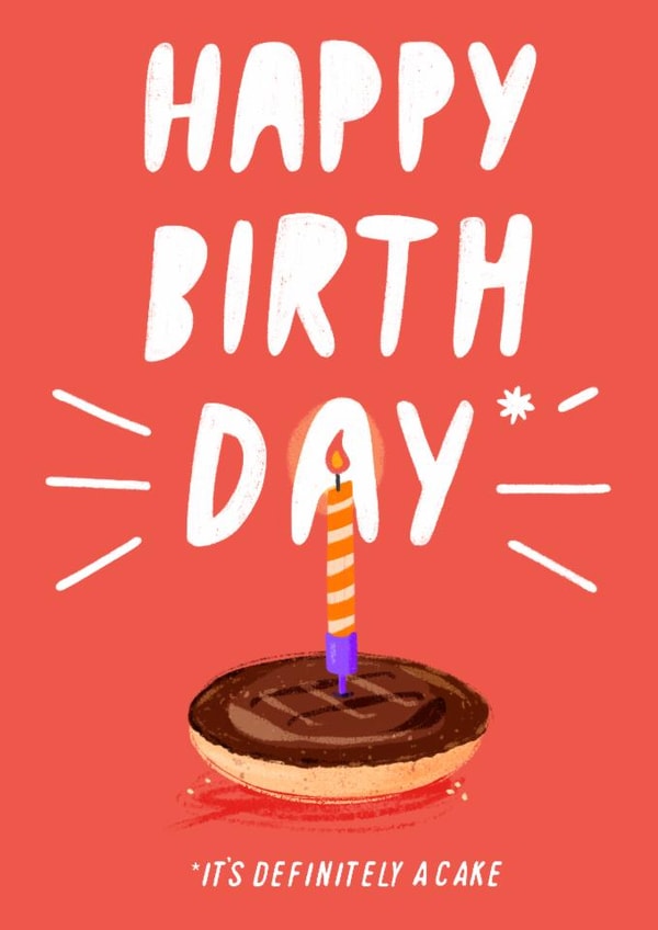 Funny Birthday Card - Jaffa Cake created by Pilea Press