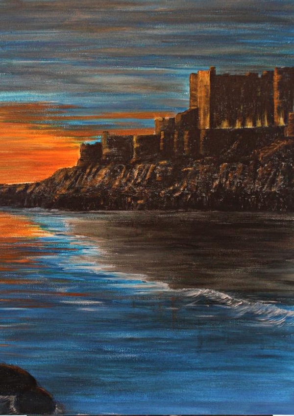 Pretty Just Because Card - Castle created by Sarah Saul