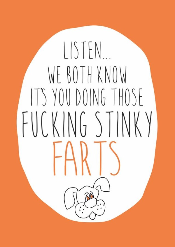 Rude and funny card for him or her from the dog created by Dirty Girtie