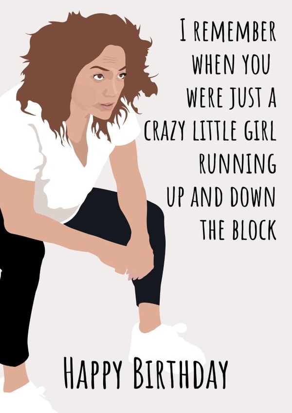 Jennifer Lopez - “Crazy Little Girl" - Birthday Card - J Lo created by Nic James