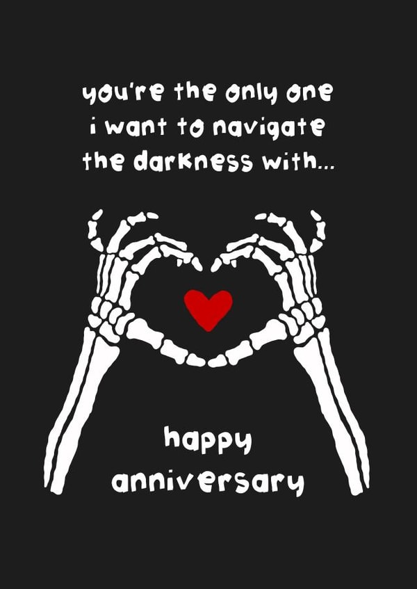 Cute Anniversary Card – Navigate Darkness With You created by The Playful Indian