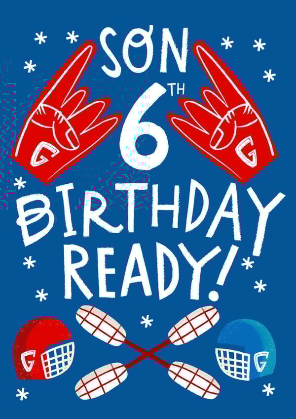 Funny Birthday Card - For Son - 6th Birthday Ready! created by @AimeeStevens.Design