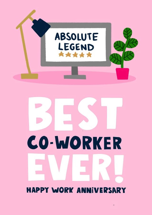 Cute Friendship Card - Co-Worker Anniversary created by Lucy Maggie Designs