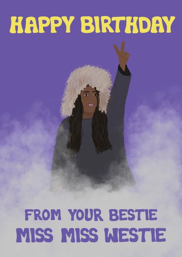 Funny Birthday Card - North West - Miss Westie created by Kefi Design Studios