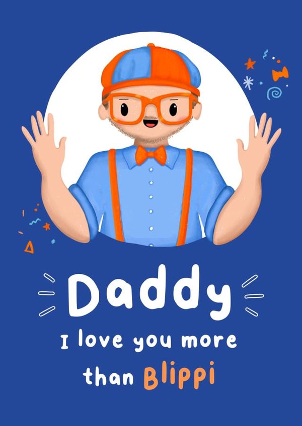 Cute Father's Day Card - Daddy - Blippi - From the Kids created by Dolli Does Design