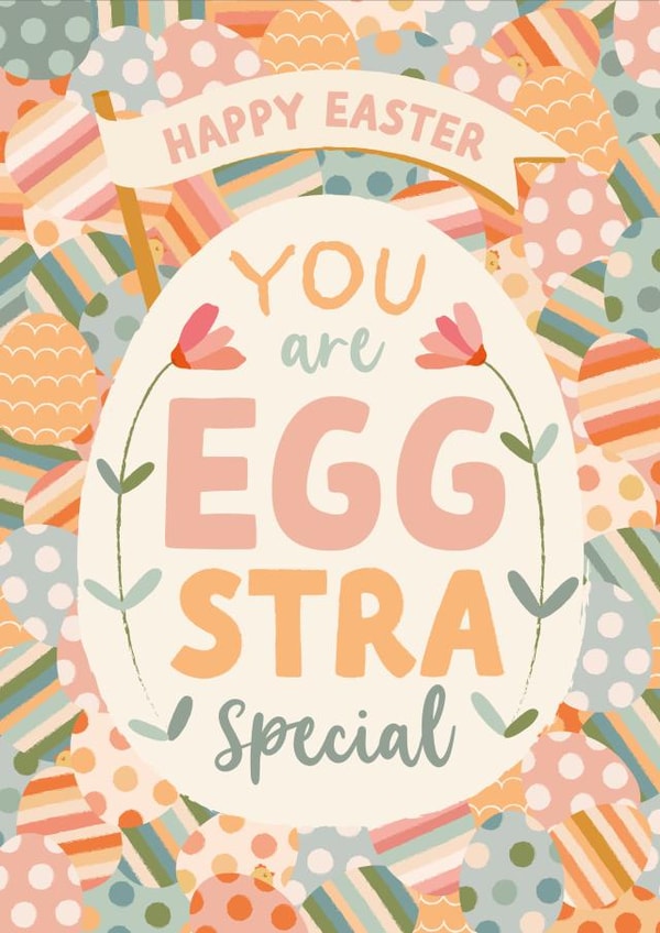 Cute Easter Card - for an Extra Special Person - Spot the chicks created by The Pattern Press