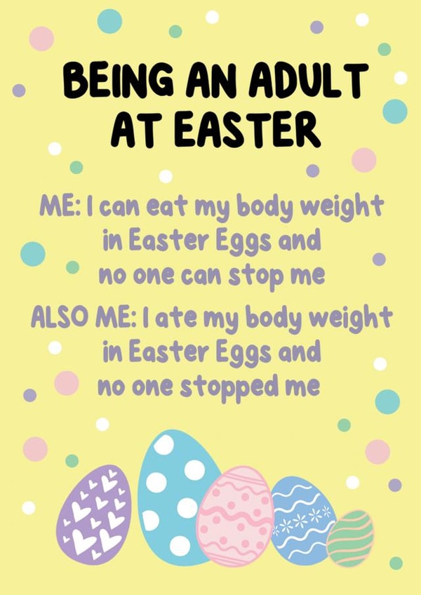 Funny Easter Card - for The Chocolate Lover in Your Life created by @MarcoLooks